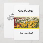 Tulpen van lentevat sparen de Datum Kaart (Voorkant / Achterkant)