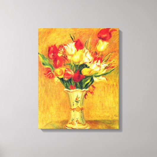 Tulpen van Pierre Renoir, impressionistische kuns Canvas Afdruk (Voorkant)