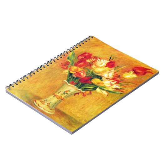 Tulpen van Pierre Renoir, impressionistische kuns Notitieboek (Linkerzijde)