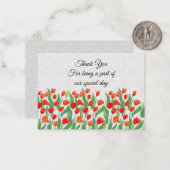 Tulpen vegen op lente dankzij kaarten notitiekaartje (Voorkant / Achterkant in situ)