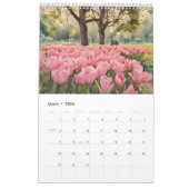 Tulpen veld waterverf schilderij 4 kalender (Mar 2026)