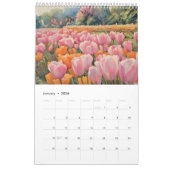Tulpen veld waterverf schilderij 5 kalender (Jan 2026)