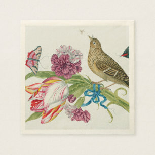 Tulpen, vlinderbloemenpapier, luiers servet