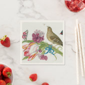 Tulpen, Vogel Vlinder Fine Art Papier servetten (Insitu)