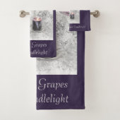 Tulpen voor handdoeken, druiven en kaarslicht bad handdoek (Insitu)