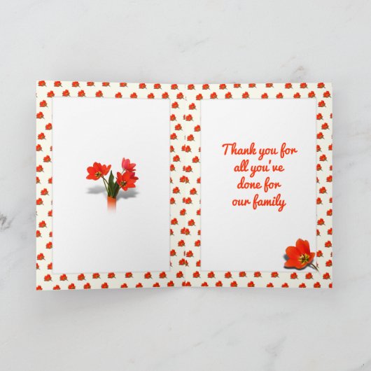 Tulpen voor Moederdag Voor Grootmoeder Kaart (Binnen)