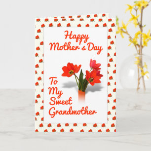Tulpen voor Moederdag Voor Grootmoeder Kaart