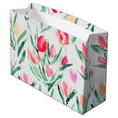 Tulpen voor Tulp Lovers Large Gift Bag Groot Cadeauzakje (Achterkant Gekanteld)