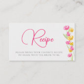 Tulpen Waterverf Roze Lente Vrijgezellenfeest Rece Informatiekaartje (Voorkant)