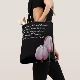 Tulpen Werk Liefde Dans Leef Inspirerend Citaat Draagtas