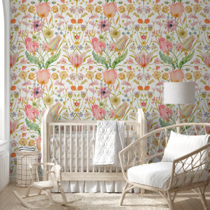 Tulpen & Wildflower Botanisch Behang