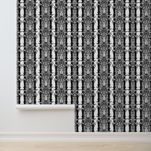 Tulpen zwart grijs wit behang