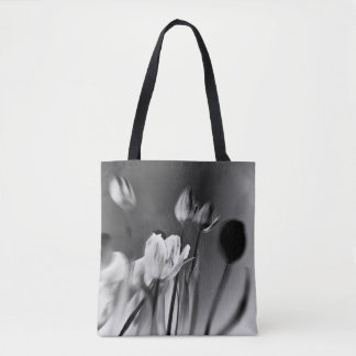 Tulpen Zwarte en Witte Boodschappentas Draagtas