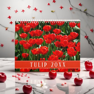 Tulpenbloemen Fotografie Rode kleurrijke Rozen 202 Kalender