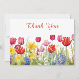 Tulpenbloesem schilderij bedankkaart