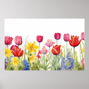 Tulpenbloesem schilderij poster
