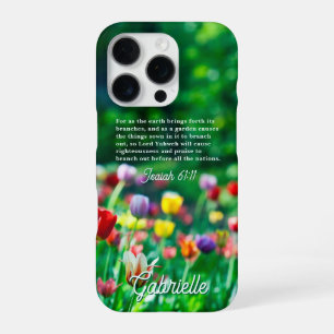 Tulpenhof Bijbelvers iPhone 16 Pro Hoesje