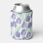 Tulpenontwerp: bleke violette bloemen. blikjeskoeler (Blikje Voorkant)