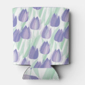 Tulpenontwerp: bleke violette bloemen. blikjeskoeler (Achterkant)