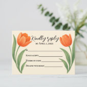 Tulpenparadijs antwoordkaart RSVP kaartje (Staand voorkant)