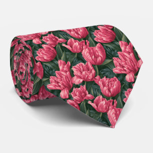 Tulpenprint Bruid Vader Budget Bruiloft Stropdas