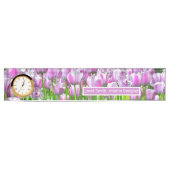 TULPENTUIN/LAVENDEL-ROZE EN WITTE TULPEN NAAMBORDJE (Voorkant)