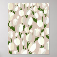 Tulpenveld 02 beige en wit