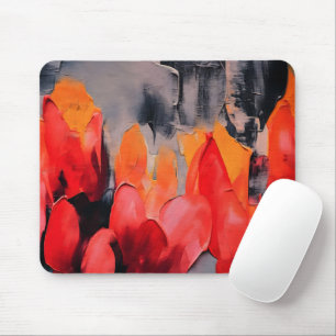 Tulpenveld – Abstracte bloemenintensiteit Muismat