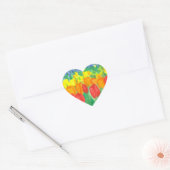 Tulpenveld regenboogkleuren hart sticker (Envelop)