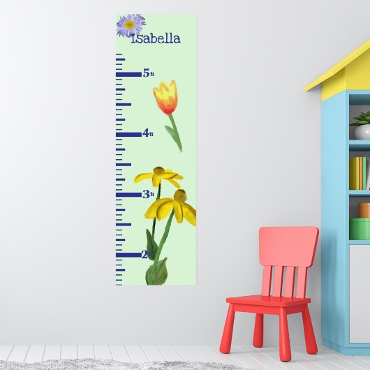 Tulps and Daisies Growth Chart Poster (Kinderkamer 1)