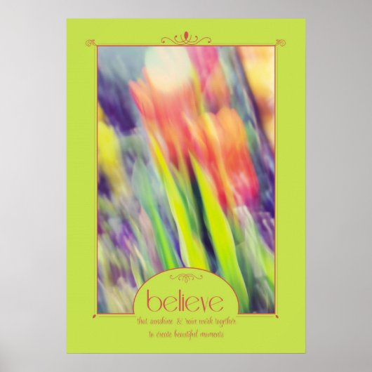 Tulps Art Believe Poster (Voorkant)