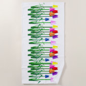Tulps Beach Towel Strandlaken (Voorkant)