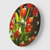 Tulps Floral Wall Clock Grote Klok (Hoek)