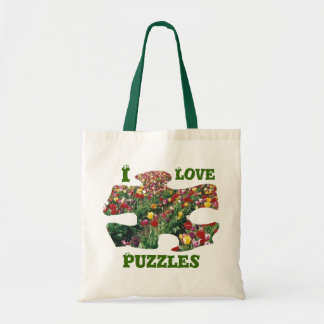 Tulps I Love Puzzles Canvas tas