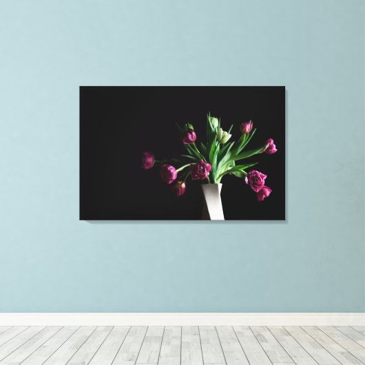 Tulps met schilderkunst canvas afdruk (Insitu (Houten vloer))