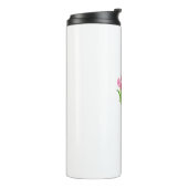 Tulps Waterverf Floral Happy Paasroze elegant Thermosbeker (Gedraaid links)