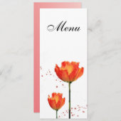 Tulps Waterverf Wedding Menu (Voorkant / Achterkant)