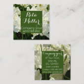 Tulpt het witte vierkante visitekaartje (Voorkant / Achterkant)