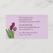 Tulptuinbouwkundig visitekaartje (Achterkant)