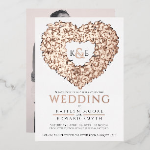 Tulptulpen voor lente roos goud zwart folie uitnodiging