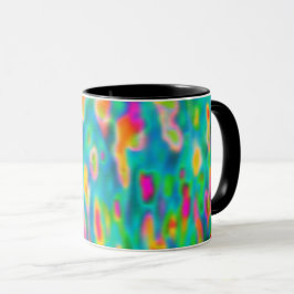 Tulpveld Bloemig Abstract Neon Dopamine Kleur Mok