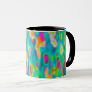 Tulpveld Bloemig Abstract Neon Dopamine Kleur Mok