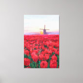 Tulpveld - Landschap - Lente in Nederland Canvas Afdruk (Voorkant)