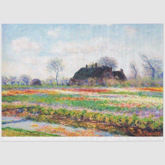 Tulpvelden in Nederland, Monet Tissuepapier (Voorkant)