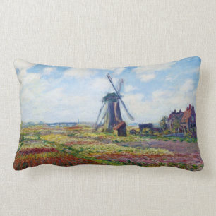 Tulpvelden met de Rijnsburg-windmolenmonet Kussen