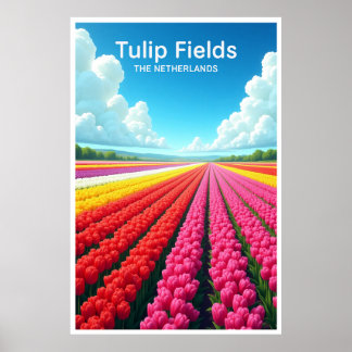 Tulpvelden Nederland Reisposter Poster