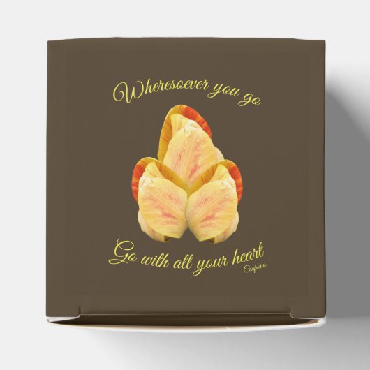 Tulpventilator gaat met uw hart Inspirerend Bedankdoosjes (Bovenkant)