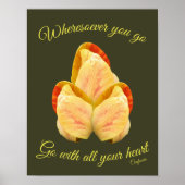 Tulpventilator gaat met uw hart Inspirerend Poster (Voorkant)