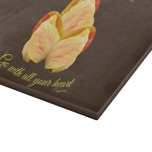 Tulpventilator gaat met uw hart Inspirerend Snijplank (Hoek)