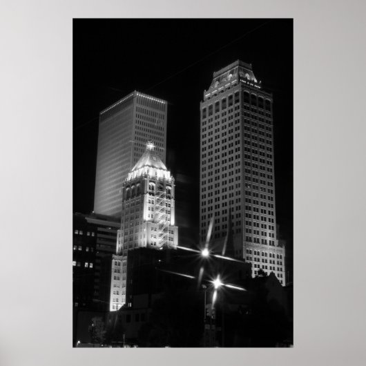 Tulsa After Dark black and white, 2010 Poster (Voorkant)